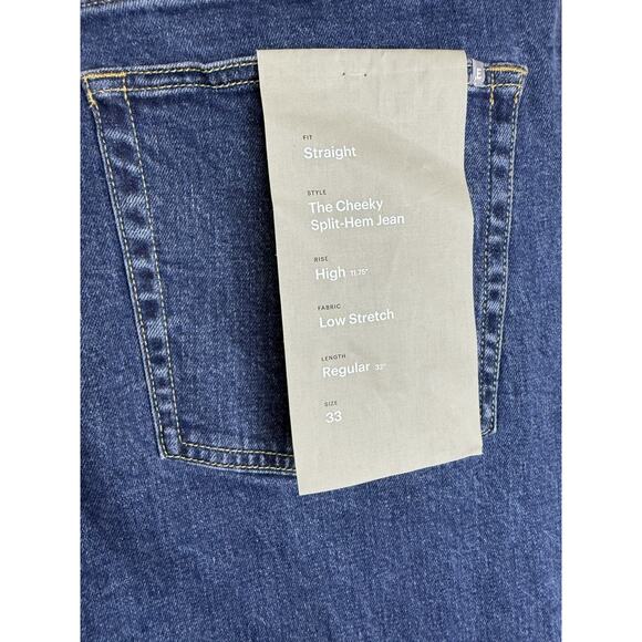 Everlane Women’s Cheeky Split-Hem Jeans High-Rise Low Stretch Size 33 NWT - Picture 9 of 14